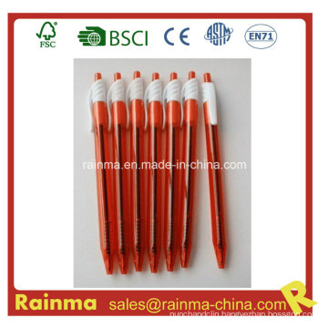 Cheap Click Gel Ink Pen in Red Color